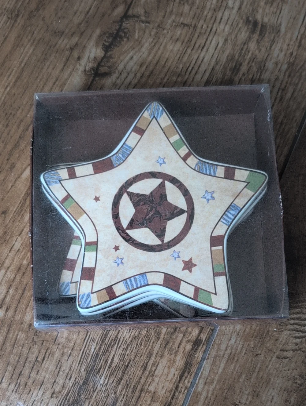 Star-Shaped Decorative Coaster Set in Multicolor - Home Dining Bar